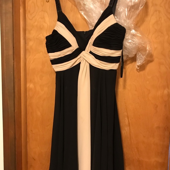 S.L. Fashions black and tan dress size 12 - Picture 1 of 6